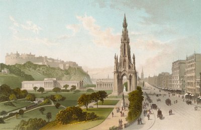 Princes Street Edinburgh. Looking West by English School